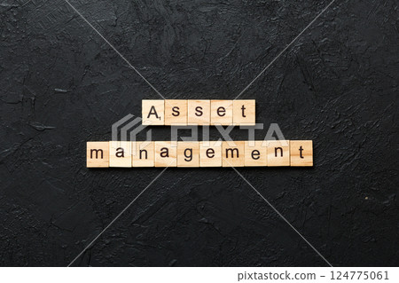 Asset Management word written on wood block. Asset Management text on table, concept Asset Management word written on wood block. Asset Management text on table, concept 124775061