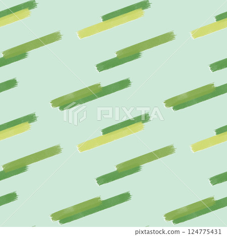 用畫筆繪製的綠色對角線無縫圖案 用畫筆繪製的綠色對角線無縫圖案 124775431