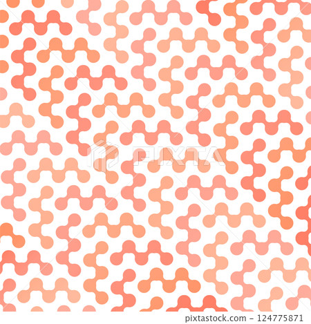 Vector Meta ball Connect Dot Set. Red Molecule chain. Circle Shapes. Abstract Geometric Dots. Morphing Blob for Pattern, Sticker, Badge, Poster, Web Design 124775871