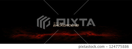 Composition with isolated red chaotic pattern on black background Composition with isolated red chaotic pattern on black background 124775886