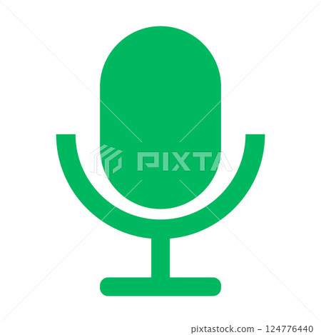 Microphone icon green 124776440
