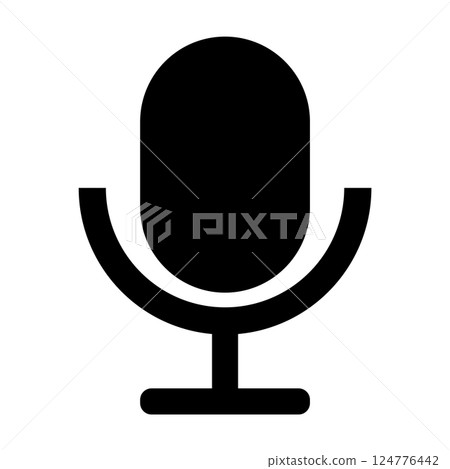 Microphone icon black 124776442