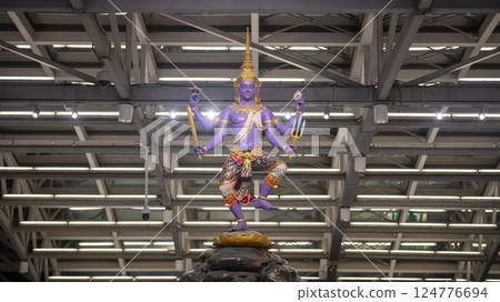 Vishnu Churning Milk Ocean statue at Suvarnabhumi airport, Thailand Vishnu Churning Milk Ocean statue at Suvarnabhumi airport, Thailand 124776694