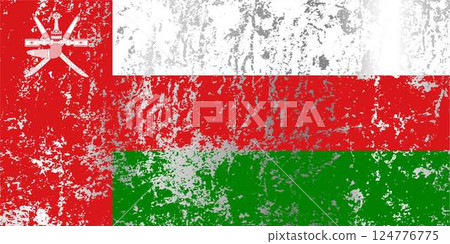 Oman flag with grunge effect. Oman flag with grunge effect. 124776775