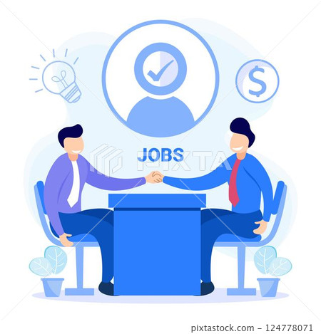 Illustration vector graphic cartoon character of jobs 124778071