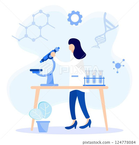 Illustration vector graphic cartoon character of science Illustration vector graphic cartoon character of science 124778084