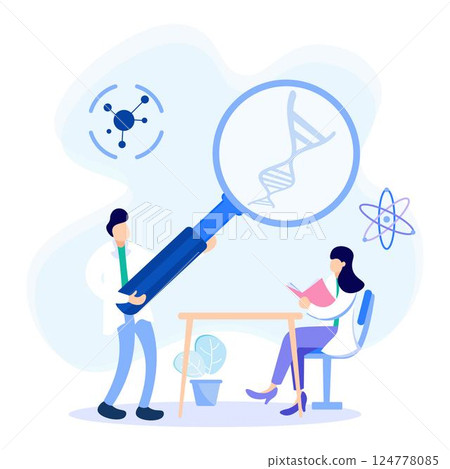 Illustration vector graphic cartoon character of science Illustration vector graphic cartoon character of science 124778085