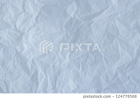 Recycled white crumpled paper texture background 124778508