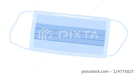 Medical face mask. Virus protection. Flat vector isolated illustration Medical face mask. Virus protection. Flat vector isolated illustration 124778825