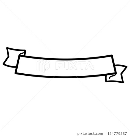 Simple title ribbon_lower arch_vector material_04 Simple title ribbon_lower arch_vector material_04 124779287