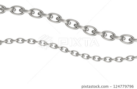 Silver Chain Link Design 124779796