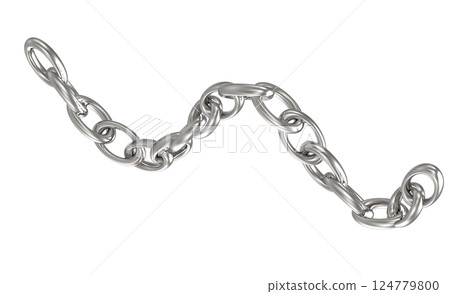 Silver Chain Link Design 124779800