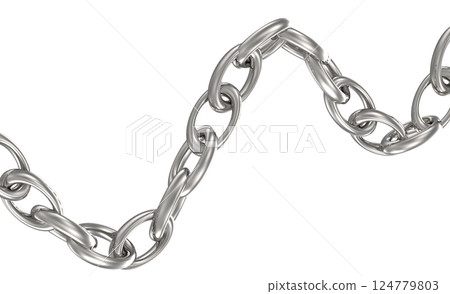 Silver Chain Link Design Silver Chain Link Design 124779803