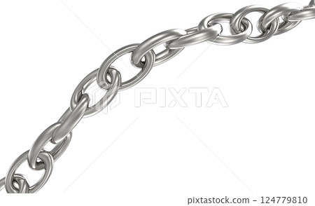 Silver Chain Link Design 124779810
