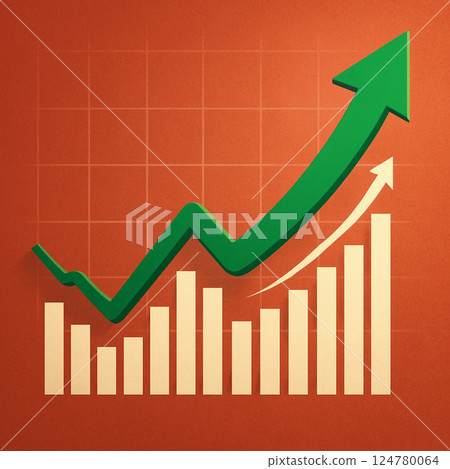 [Illustration] Stock prices rising 124780064