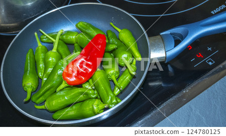 Padron Peppers in the Pan 124780125