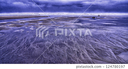 Beach of Los Quebrantos, San Juan de la Arena, Spain 124780197