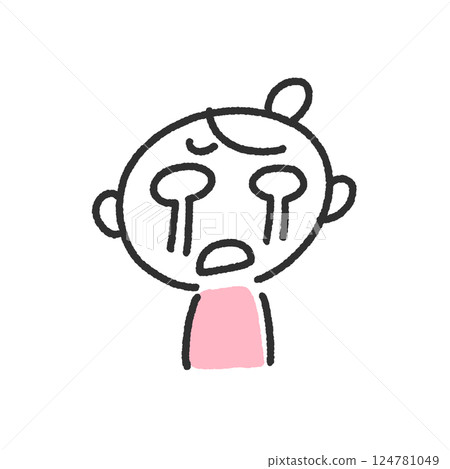 Icon of a sad and crying woman 124781049