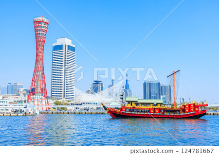兵庫縣神戶市神戶港的春天 兵庫縣神戶市神戶港的春天 124781667