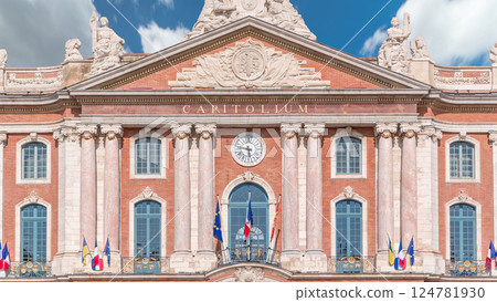 The Capitole de Toulouse timelapse showcases the historic city hall. France The Capitole de Toulouse timelapse showcases the historic city hall. France 124781930