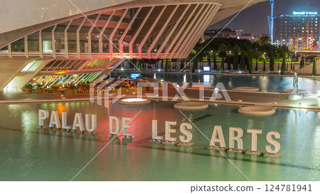Aerial timelapse of the Palau de les Arts Reina Sofia in Valencia. Spain Aerial timelapse of the Palau de les Arts Reina Sofia in Valencia. Spain 124781941