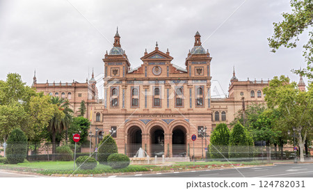 General Captaincy of II Military Region in Seville timelapse hyperlapse 124782031