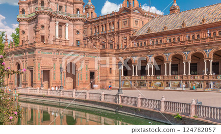 Plaza de Espana timelapse in Seville, Spain Plaza de Espana timelapse in Seville, Spain 124782057