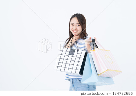 A young woman shopping A young woman shopping 124782696