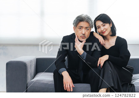 Cool middle-aged couple Cool middle-aged couple 124782822