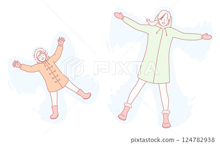 Joyful Winter Moments Delightful Children Engaging in Playful Activities in the Snow 124782938