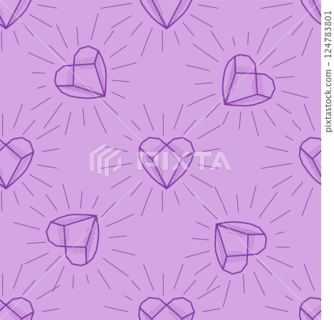 Silhouettes Magic symbols seamless pattern, with magical elements such as snake, eye, tarot cards, hand, skull. Witchcraft theme symbols and elements 124783801