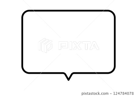Modern and simple illustration material of speech bubble, speech bubble, frame, frame, speech bubble, dialogue, speaking, comment 124784078