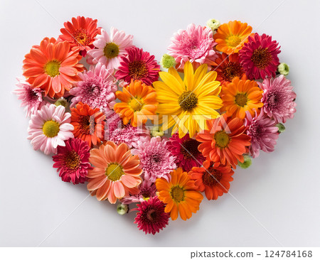 Heart-shaped Flower 124784168