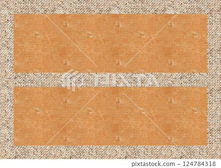 Seamless beige and brown carpet rug texture background from above 124784318