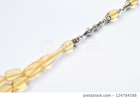 Orange and silver beads sequenced, short rosary, tespih tesbih Orange and silver beads sequenced, short rosary, tespih tesbih 124784386