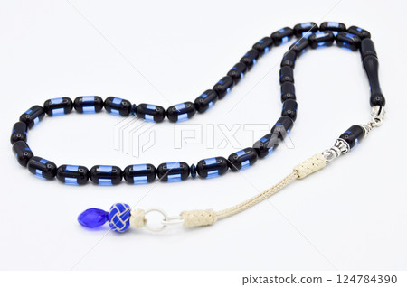 Black blue and silver beads sequenced, short rosary, tespih tesbih Black blue and silver beads sequenced, short rosary, tespih tesbih 124784390