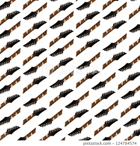 Rosewood electric guitar strings and fretboard rest, music related banner work, isolated on white background Rosewood electric guitar strings and fretboard rest, music related banner work, isolated on white background 124784574