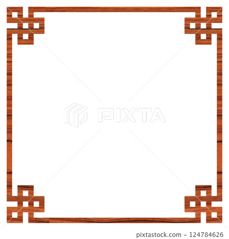 Decorative rosewood border frame, vector illustration isolated on white background, border frame for ornament Decorative rosewood border frame, vector illustration isolated on white background, border frame for ornament 124784626