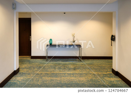 Corridor and lobby in a typical luxury hotel Corridor and lobby in a typical luxury hotel 124784667