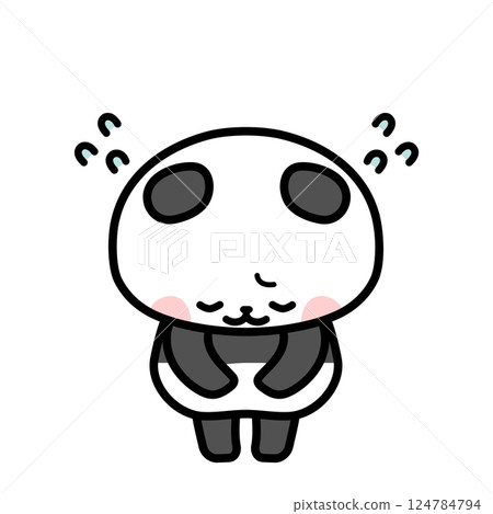 Illustration of an apologizing panda 124784794
