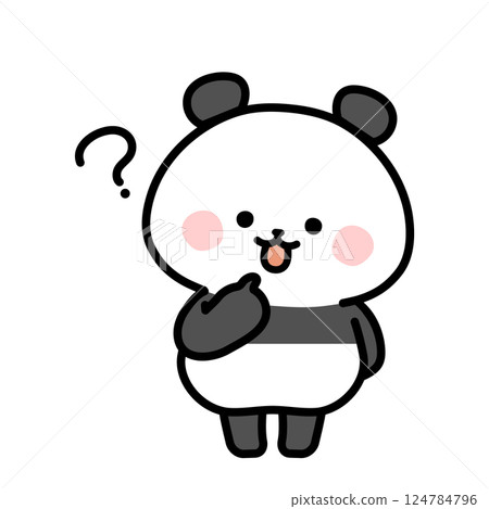 Illustration of a thinking panda 124784796