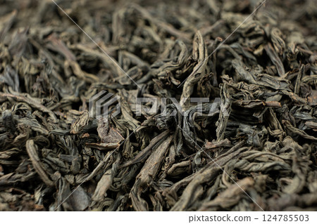 Loose leaf black tea, macro texture 124785503