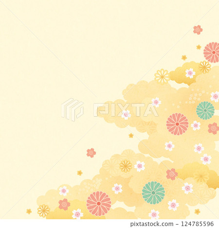 Background 2025-Cherry Blossoms and Flower Pattern 3-1 124785596