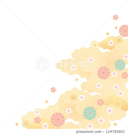 背景2025-櫻花和花卉圖案3-3 背景2025-櫻花和花卉圖案3-3 124785601