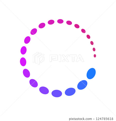 Colorful circle loader icon. Symbol of reload, refresh, loading, recycle and repeat. Interconnecting round arrow vector icon Colorful circle loader icon. Symbol of reload, refresh, loading, recycle and repeat. Interconnecting round arrow vector icon 124785618