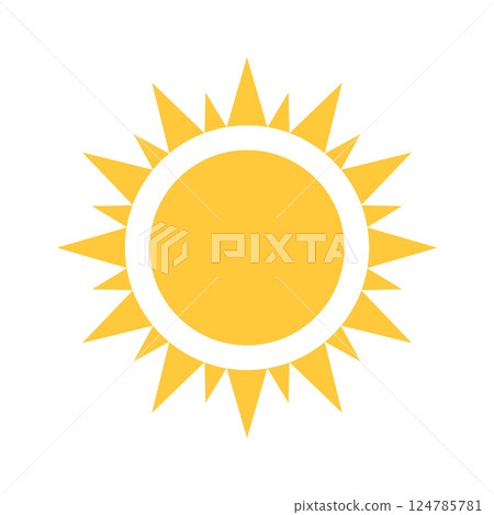Yellow sun natural summertime element Yellow sun natural summertime element 124785781