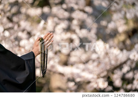 Image of a monk and a tree burial Image of a monk and a tree burial 124786680