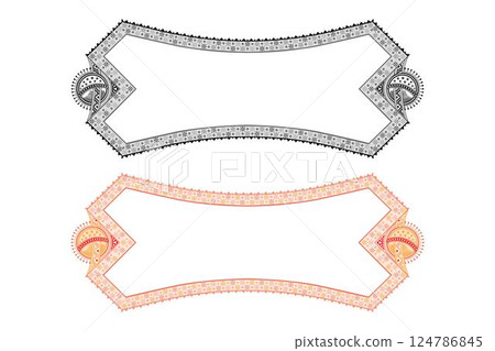 Hand drawn horizontal banners set with retro style ribbons decoration elements isolated vector illustration Hand drawn horizontal banners set with retro style ribbons decoration elements isolated vector illustration 124786845