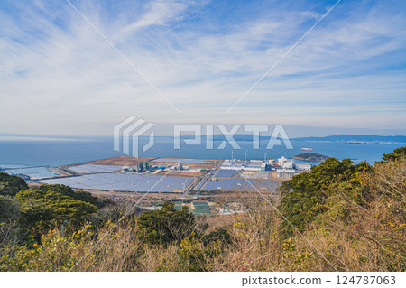 View of the mega solar power plant from the Zao Mountain Observatory in Tahara City (Aichi Prefecture) View of the mega solar power plant from the Zao Mountain Observatory in Tahara City (Aichi Prefecture) 124787063