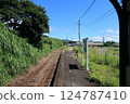 Railway Kagoshima Prefecture Ibusuki Makurazaki Line Oyama Station Platform Kagoshima Chuo direction 2020 124787410